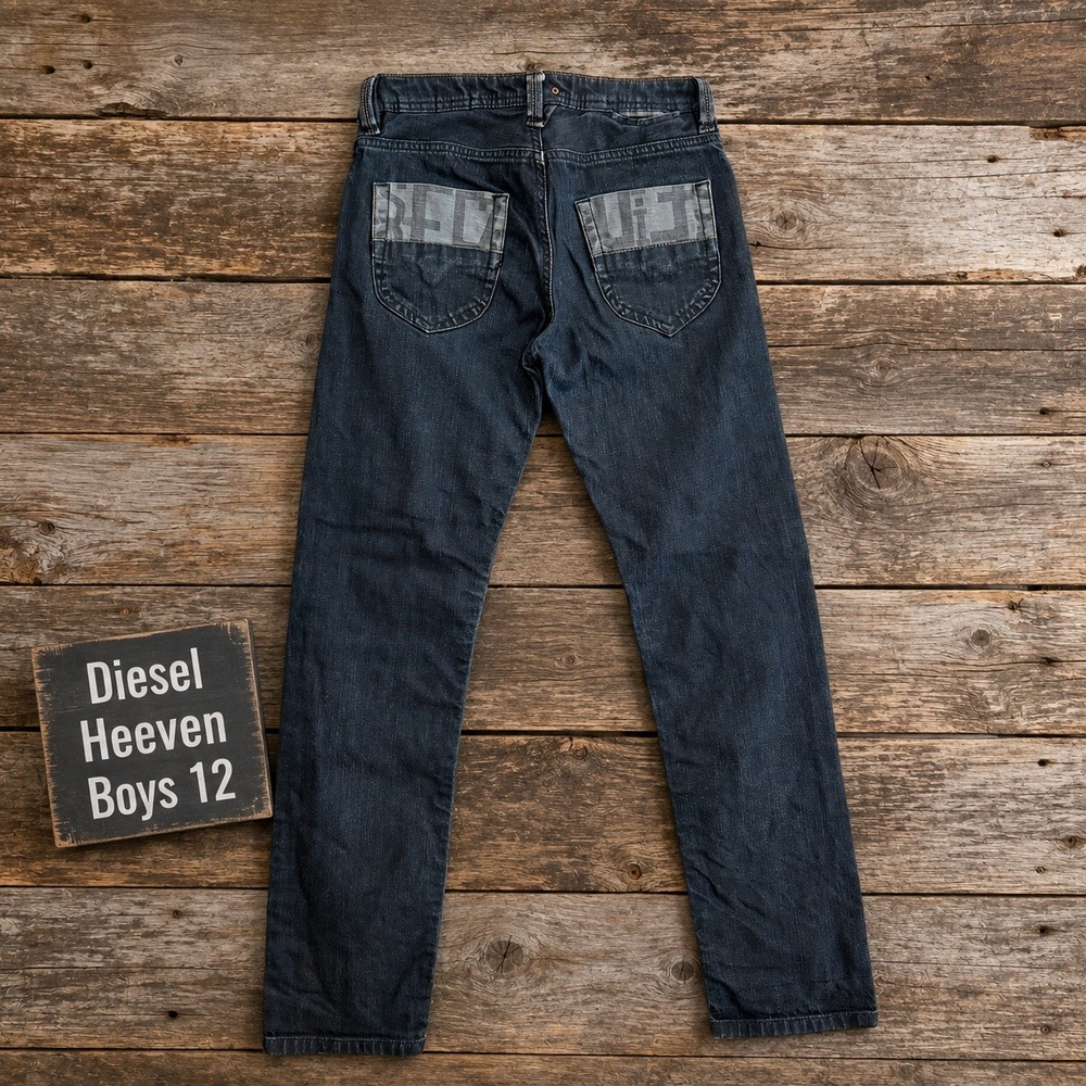 Diesel Heeven J SP1 Boys Size 12 Dark Wash Stretch Slim Straight Jeans